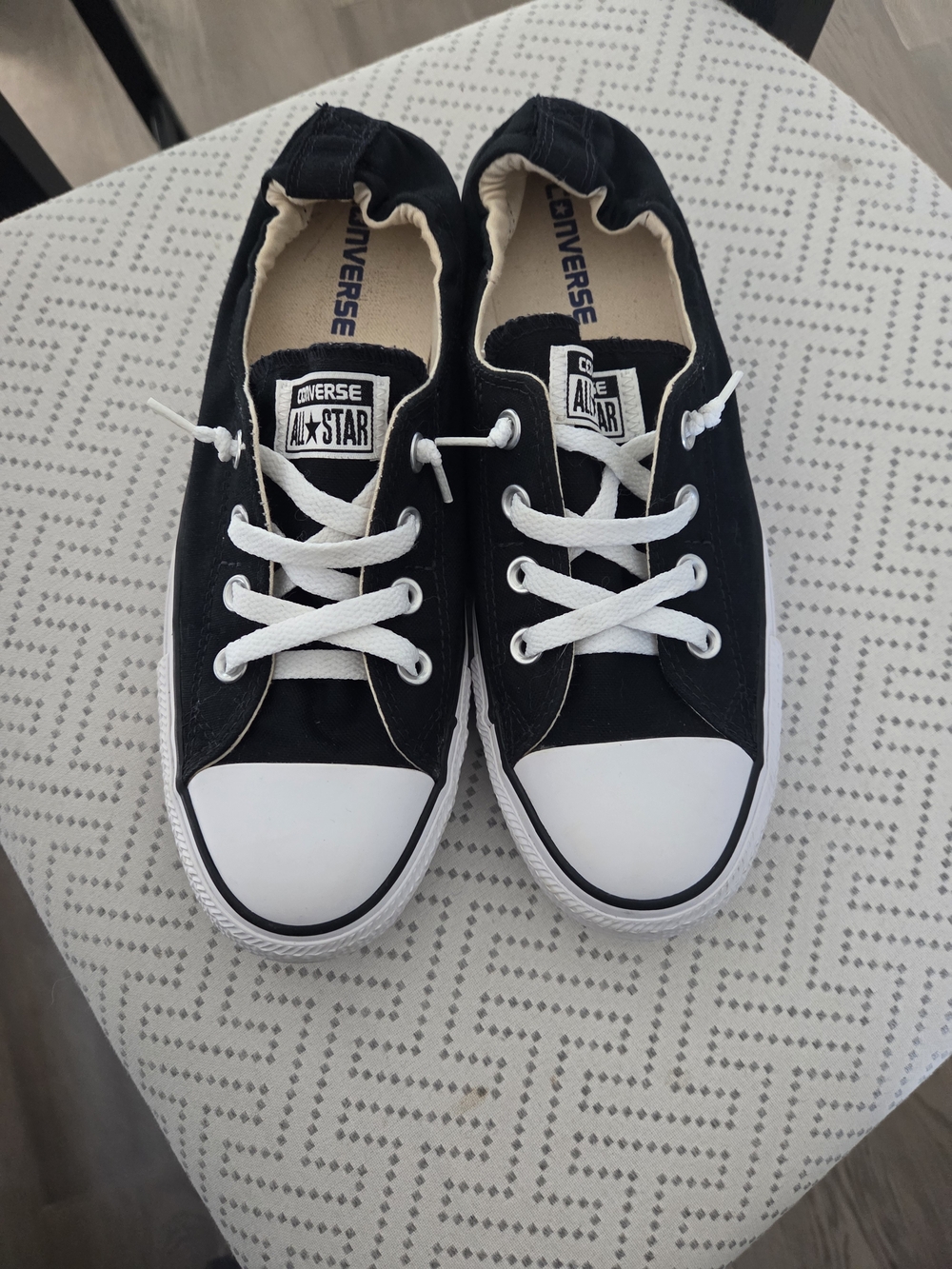 Converse Black and White Low-Top Canvas Sneakers